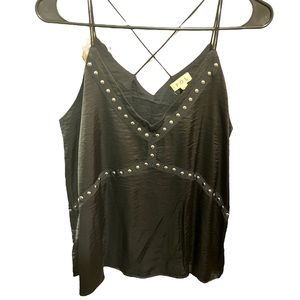 POL Black Spaghetti strap blouse